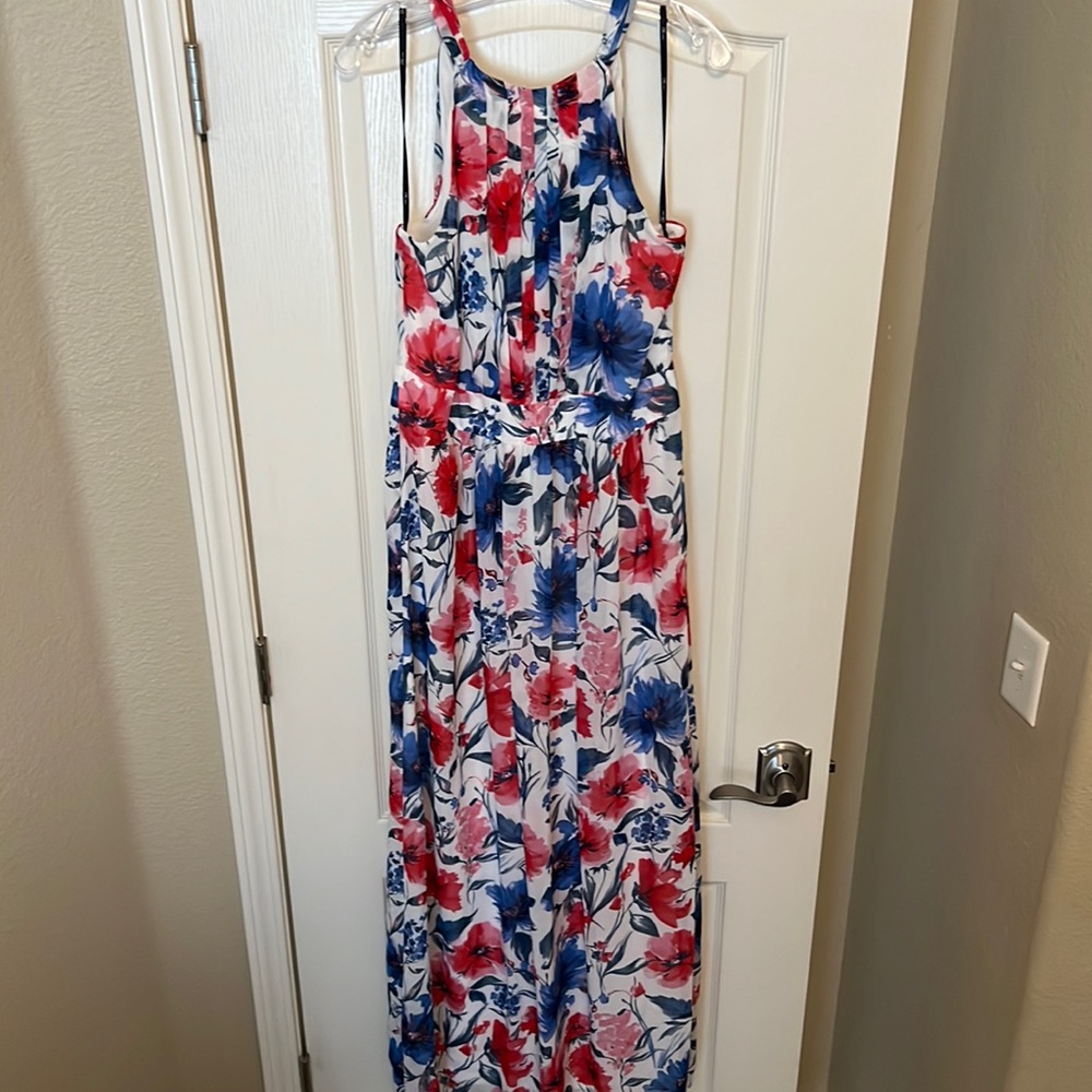 Beautiful floor-length floral INC dress - Size 12